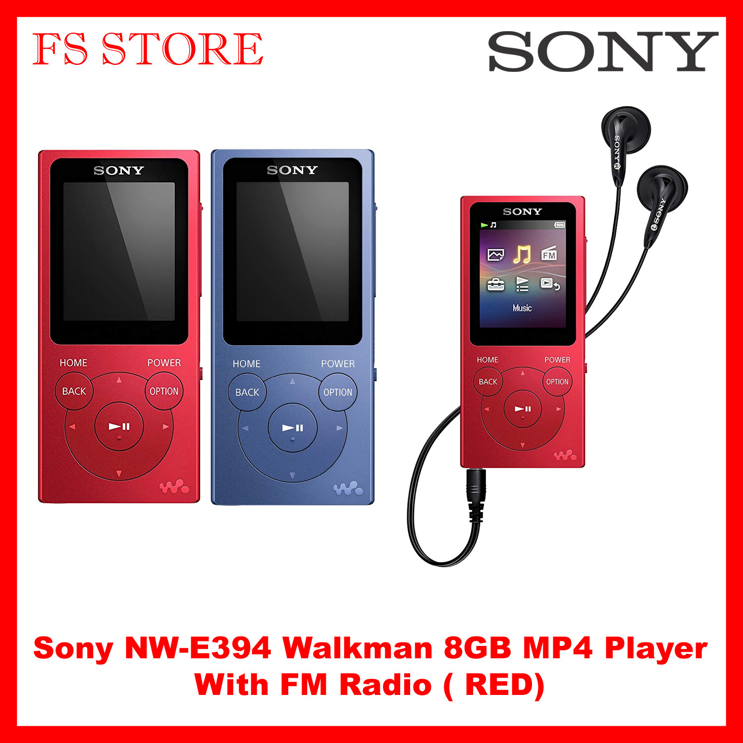 Sony NW-E394 Walkman 8GB Player With FM Radio | Lazada