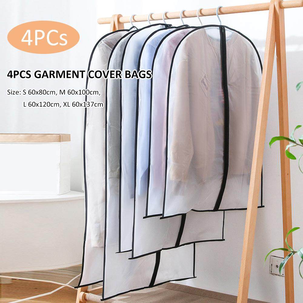 3Sizes Dress Suit Covers Garment Protection Plastic Storage Bag Coat Protector