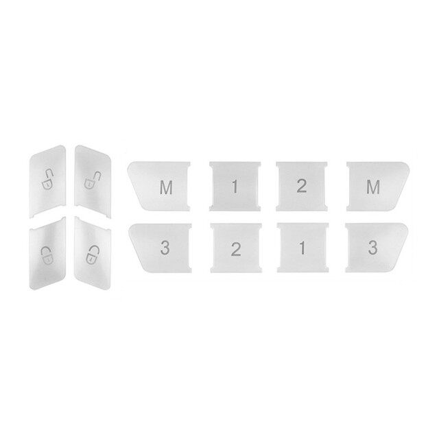 Car Steering Wheel Button Door Unlock Memory Button Window Lift Button Sticker Fit For Mercedes Benz C E Class W204 W212