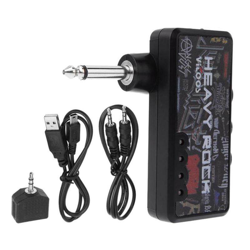 Mini Độ Biến Dạng Thấp Effector Bộ Khuếch Đại Tai Nghe Rock Nặng Âm Thanh Nhà Sạc Nhạc Cụ Đàn Guitar Điện Cắm
