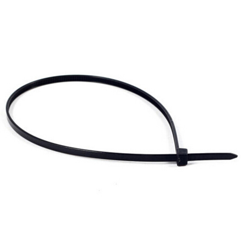 Ministar 100pcs 10cm Nylon Plastic Zip Trim Wrap Cable Loop Ties Wire Self-Locking Black