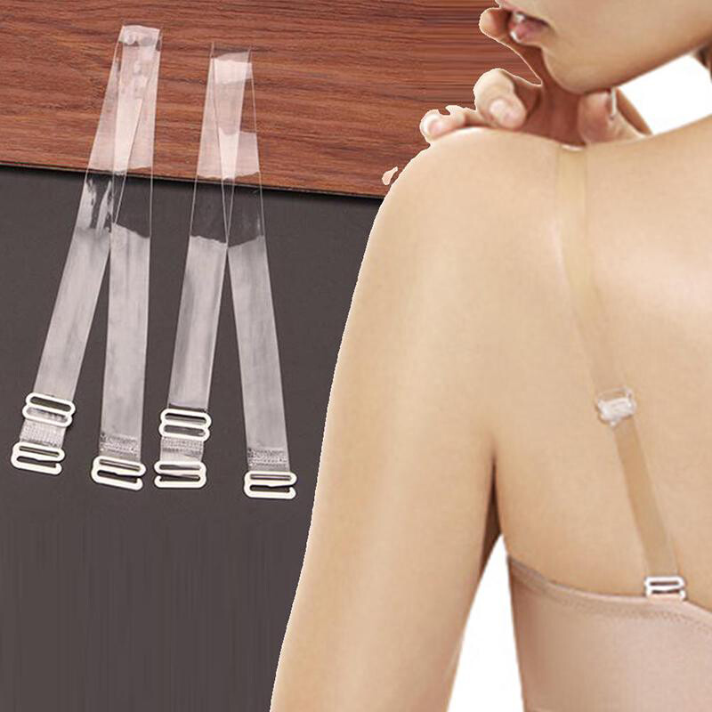 2 Pack Transparent Straps Adjustable Bra Straps Lingerie Accessories
