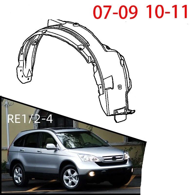 (Một Chiếc) Tấm Lót Chắn Bùn Cho Tài Xế Trước Cho HONDA CRV SWA 2007 2008 2009 2010 2011 Tấm Chắn Bảo Vệ Bằng Nhựa Tấm Chắn Bắn