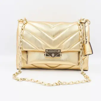 michael kors shoulder bag with gold chain