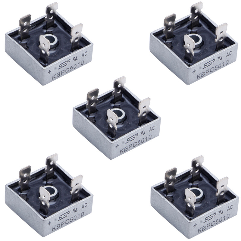 【lowest price】5 x KBPC5010 1000V 50A Metal Case 4 Pin Single Phase Diode Bridge Rectifier