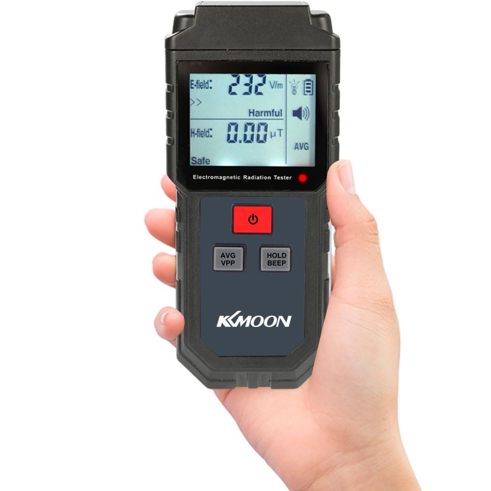 Máy Kiểm Tra Bức Xạ Điện Từ KKmoon, Thiết Bị Cầm Tay Kỹ Thuật Số, Có Màn Hình LCD, Máy Dò Liều Kế Trường Điện, Có Âm Thanh Và Ánh Sáng