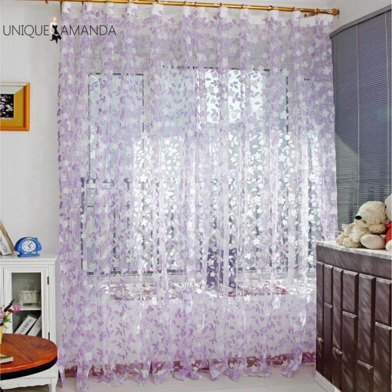 【Unique】rèm Cửa Sổ Bằng Vải Tuyn Kiểu Lá Sang Trọng Rèm Thiết Kế Hình Lá Nông Thôn