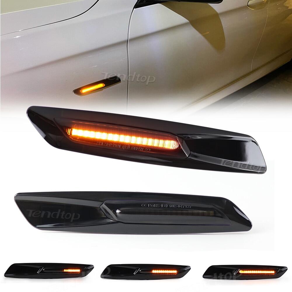 2Pcs Blinker For BMW 1 3 5 Series LED Dynamic Side Marker Turn Signal Lights For F30 E90 E91 E92 E93 E46 E60 E61 BMW F10 Style