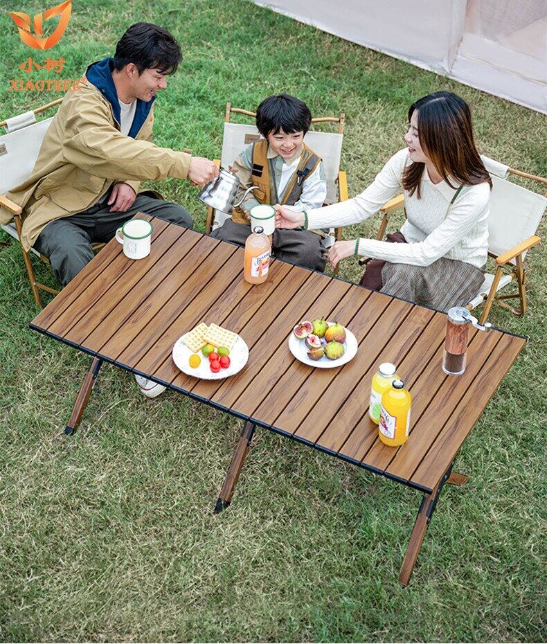 Outdoor Folding Table Egg Roll Table Camping Equipment Full Set