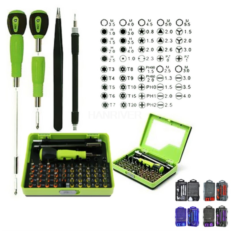 [HOT W] 53 in 1 Screwdriver Set of Screw Driver Bit Set Multi Bit Precision Torx Screwdriver Tweezer Cell Phone Repair Tool for Computer