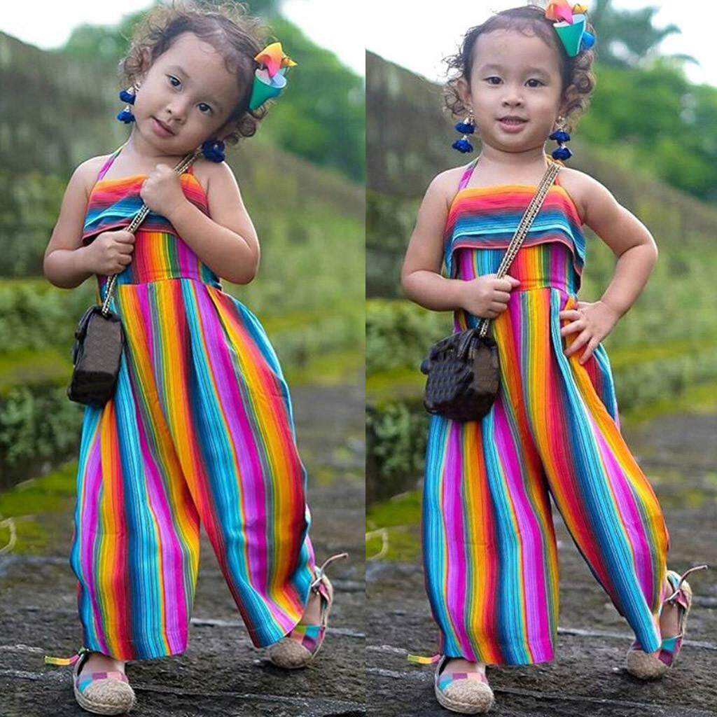 girls rainbow jumpsuit