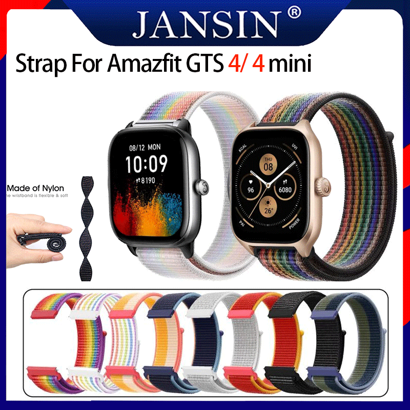 Dây đeo cho Amazfit GTS 4 mini đồng hồ thông minh Phụ kiện vòng đeo tay cho Amazfit GTS 4 Dây đeo nylon thể thao dệt amazfit gts4