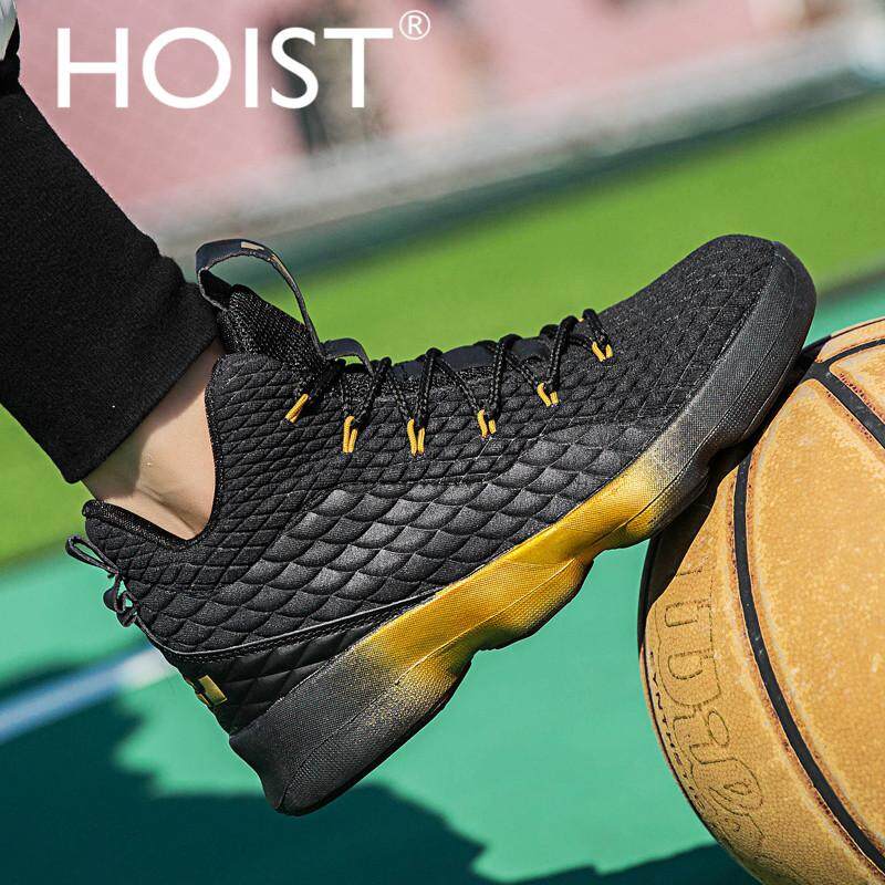 รอกมาใหม่ล่าสุด High Top Cushioning รองเท้าบาสเก็ตบอล Lace Up กันกระแทกกีฬากลางแจ้งที่แข็งแรงรองเท้าสำหรับชาย