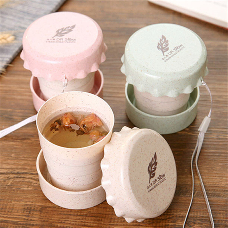 SAWU Convenient 130ml Folding Cup Telescopic Cup Travel Folding Cup Portable Water Cup
