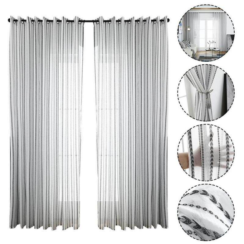 Cửa Hàng Rèm Sheer Rèm Voile Lá In Rèm Cửa Sổ Rèm Cho Phòng Khách Và Phòng Ngủ