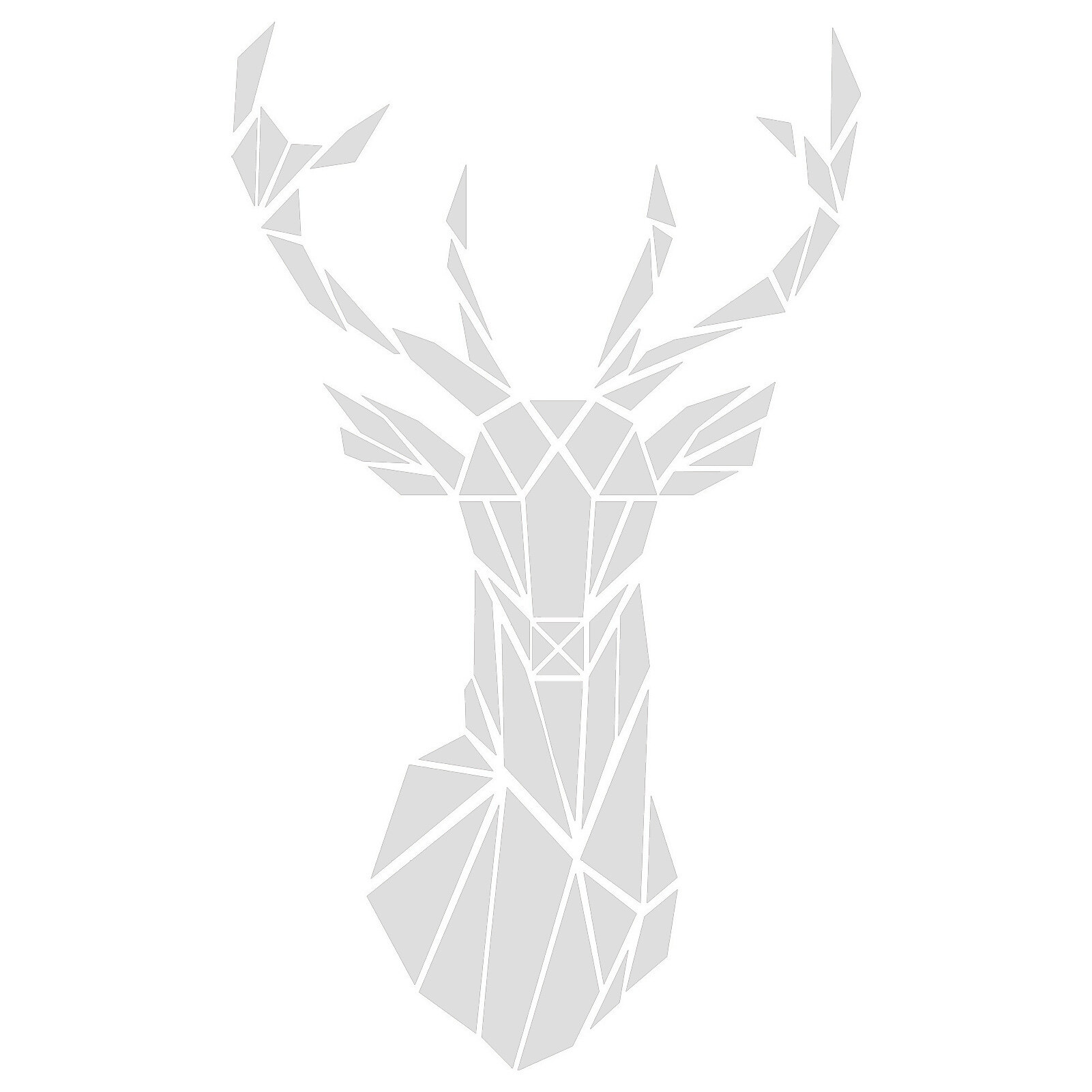 1 Set Mirror Wall Sticker Self Adhesive Strong Stickiness Removable Reflective Effect Smooth Surface Deer Head 3D Mirror Sticker Wall Art Decoration Bedroom Supplies
