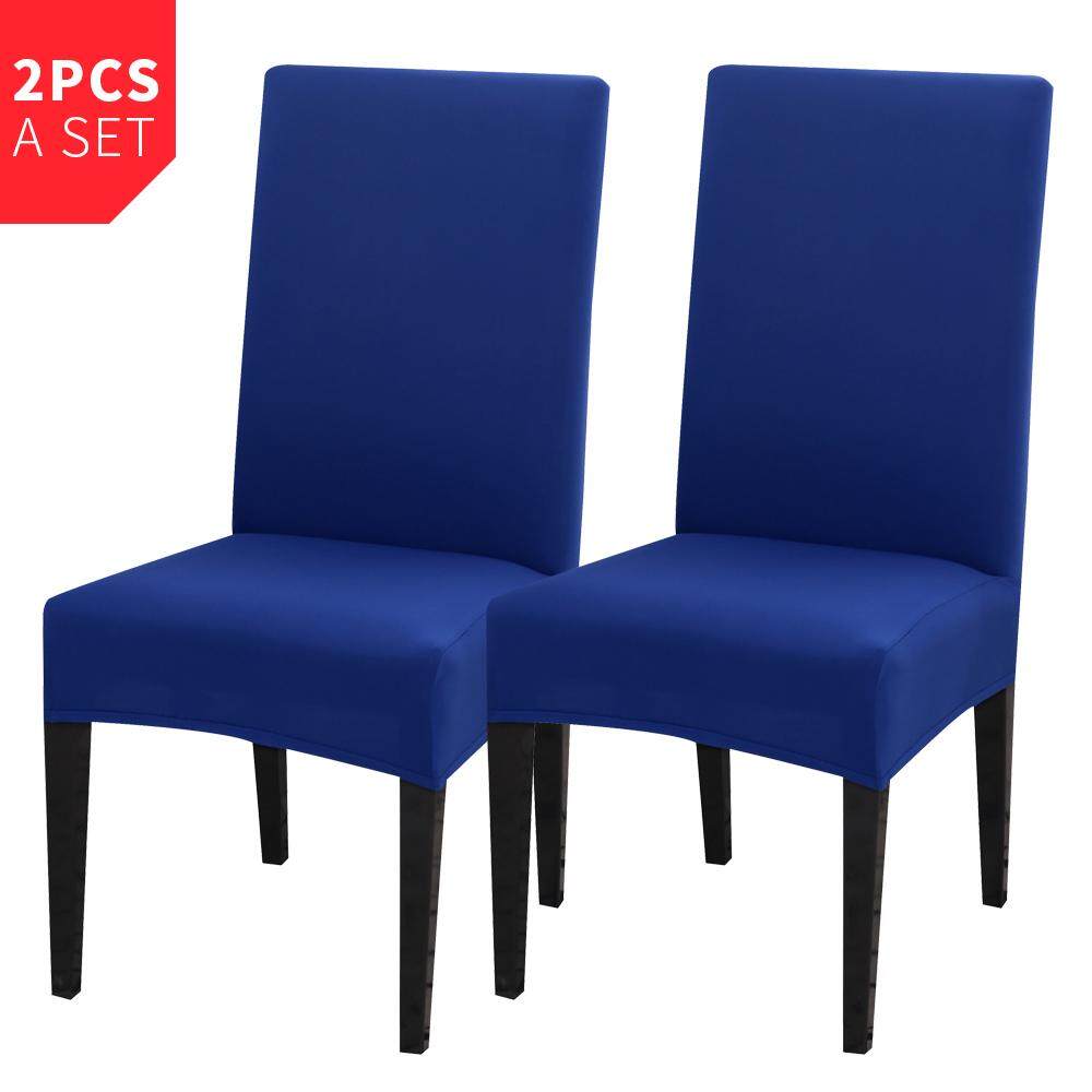 2pcs Stretch Dining Chair Covers Slipcovers Universal Removable Chair Protective Covers For Wedding Banquet Party Washable Spandex Slipcovers For High