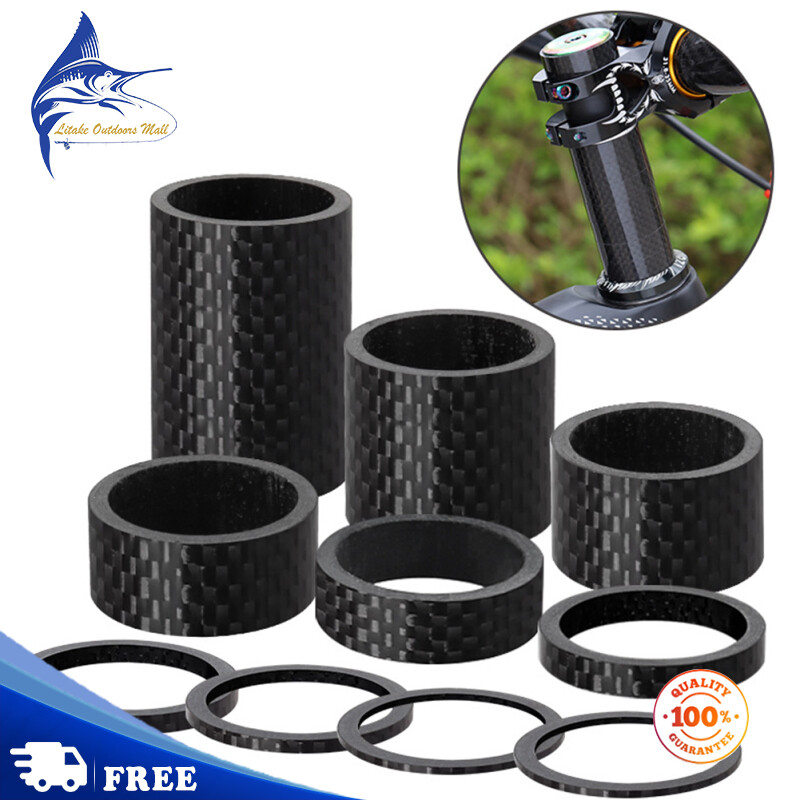 Litake Mountain Bike Handlebar Stem Washer Ring Carbon Fiber Headset Fork Spacers Bicycle Front Fork Accessories