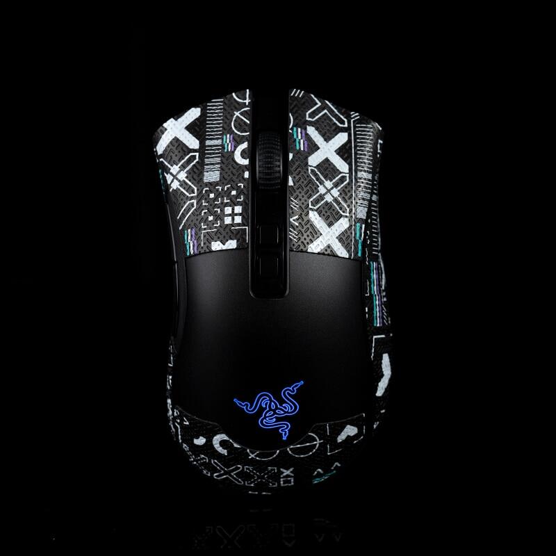 BTL Mouse Grip Tape Skate Handmade Sticker Non Slip Lizard Skin Suck Sweat for Razer DeathAdder V2 PRO Wireless Without Mouse