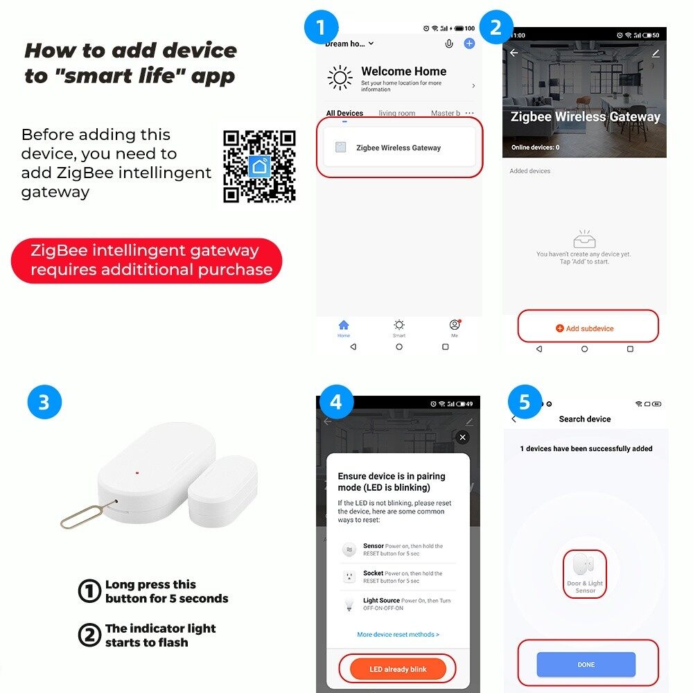 E Cuộc Sống cửa hàng thông minh Tuya Thông Minh ZigBee Wifi 2 Trong 1 CỬA SỔ từ cảm biến cửa cảm biến ánh sáng Ánh Sáng Detector Thời Gian Thực Tình Trạng Thông Báo Làm Việc Với cuộc sống thông minh Làm Việc Cho Alexa Google Nhà