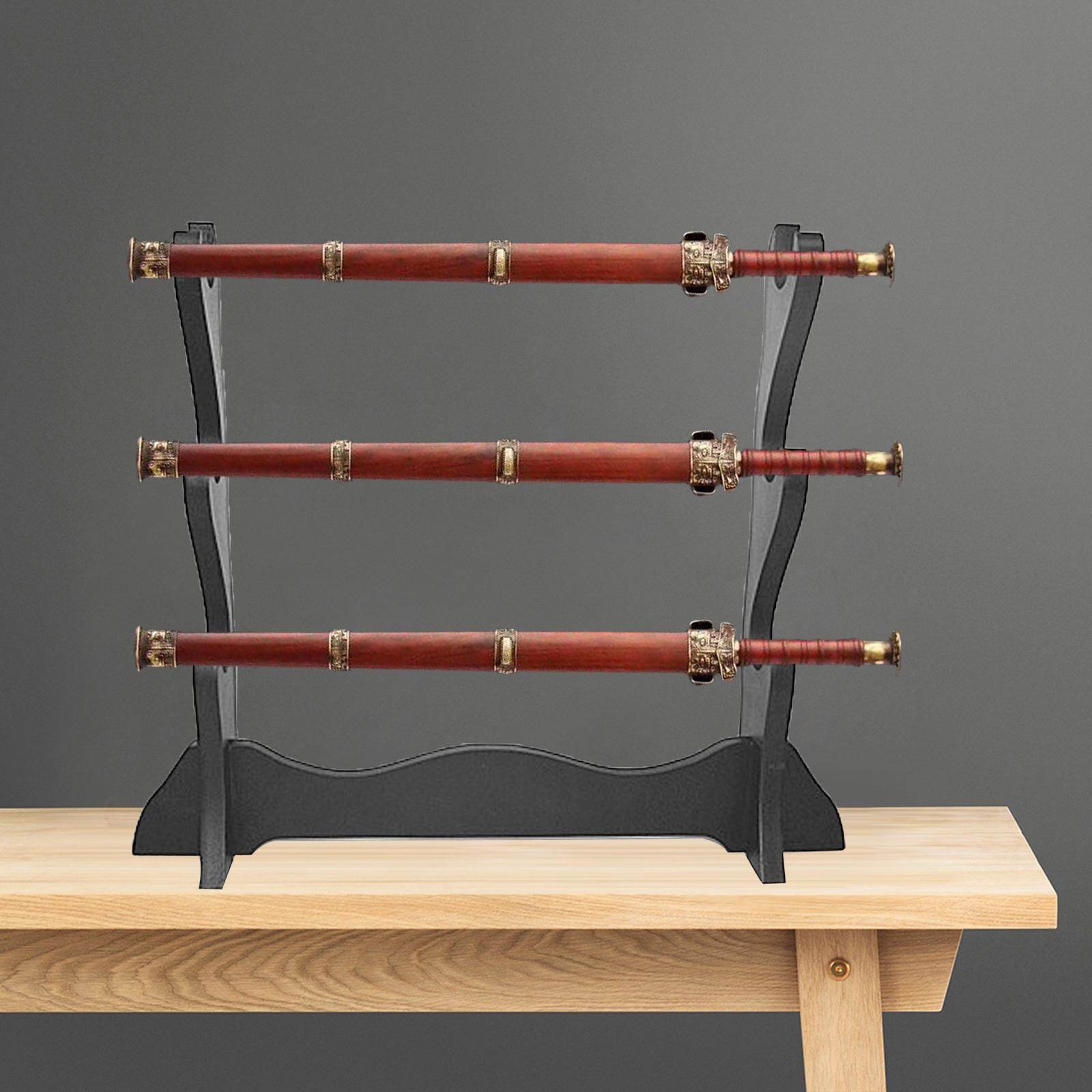 Dovewill Wood Sword Stand Support Display Bracket Wand Racks