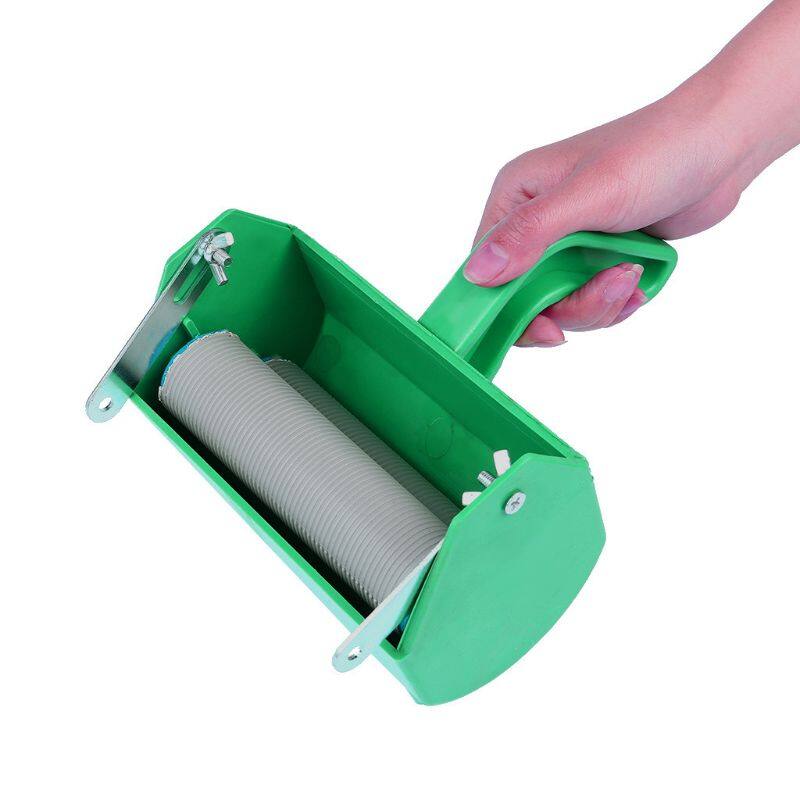 【Ready Stock】5  Patterned Paint Roller Decorative Texture Roller with Single Color Painting Machine,5inch Embossed Plastic Handle