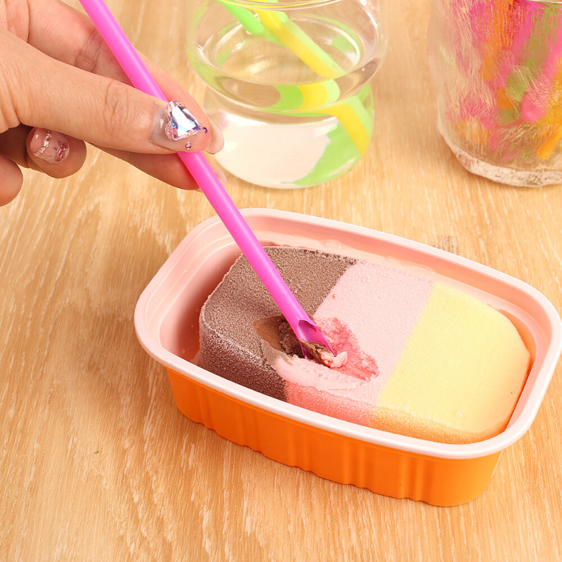 100pcs Plastic Drinking Straws Spoon Colorful Disposable Tea Tools Straw Eco Friendly Washable Bar Party Drink Accessories