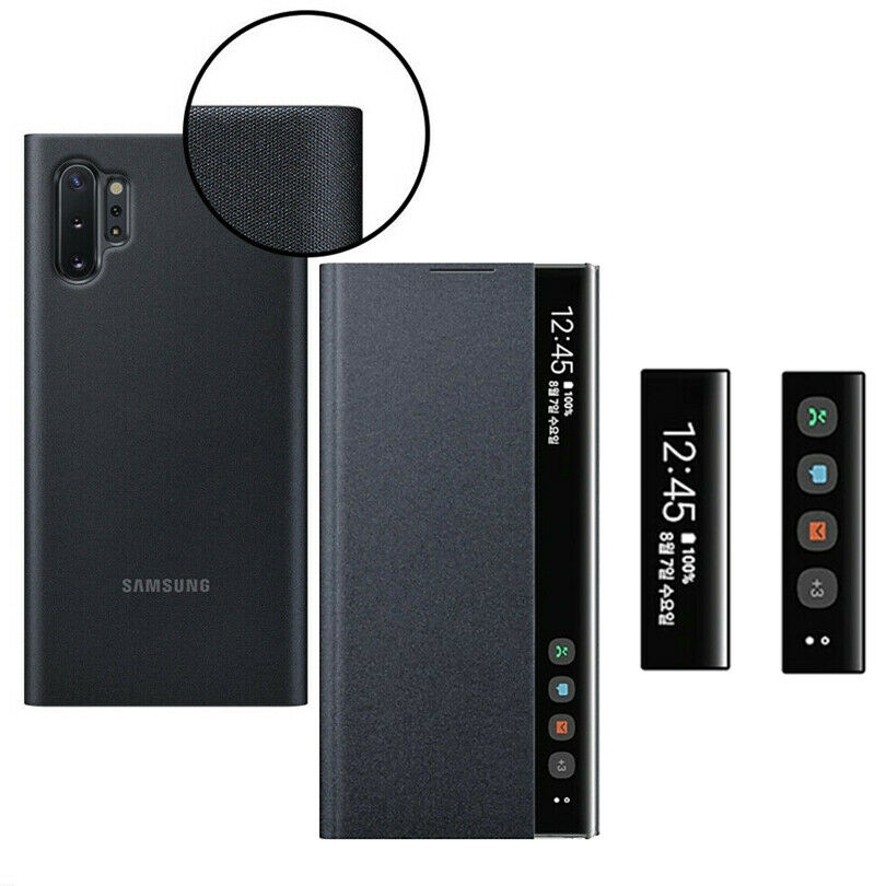 {hot} Smart View Leather Case Cover For Samsung S20 A10 A20 S8 S9 S10 Plus S10E S10 Note 10 Plus Note 9 Clear View Window Stand Case