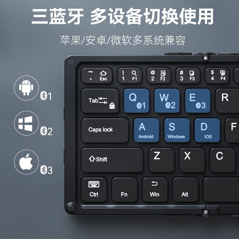 BOW HB318 Mini Bluetooth Keyboard With Touchpad For , Windows, PC, Tablet,Typec Charging Port,BT5.1
