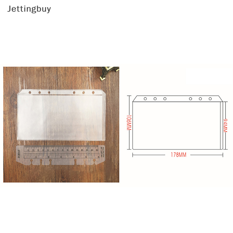 【Jettingbuy】 Flash Sale 1PCS Binder Pockets A5 A6 A7 Binder Folders for Notebook Binder Transparent