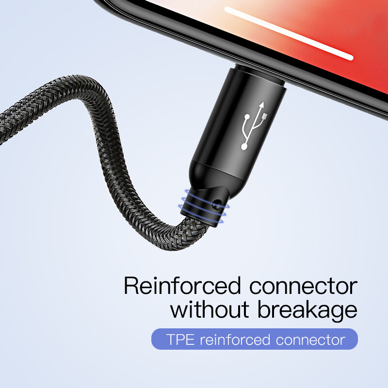 Cáp sạc đa năng Baseus Rapid Series 3 trong 1 cho iPhone/ iPad, Smartphone & Tablet Android (3.5A, 1.2M, Type C/ Micro/ Lightning , Fast charge3  in 1 Cable)