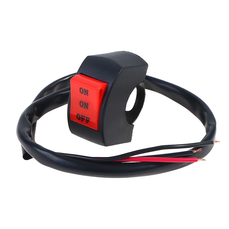 Blowing LED Headlight Switch Far Near Three Line Motorcycle Handlebar Switch Button