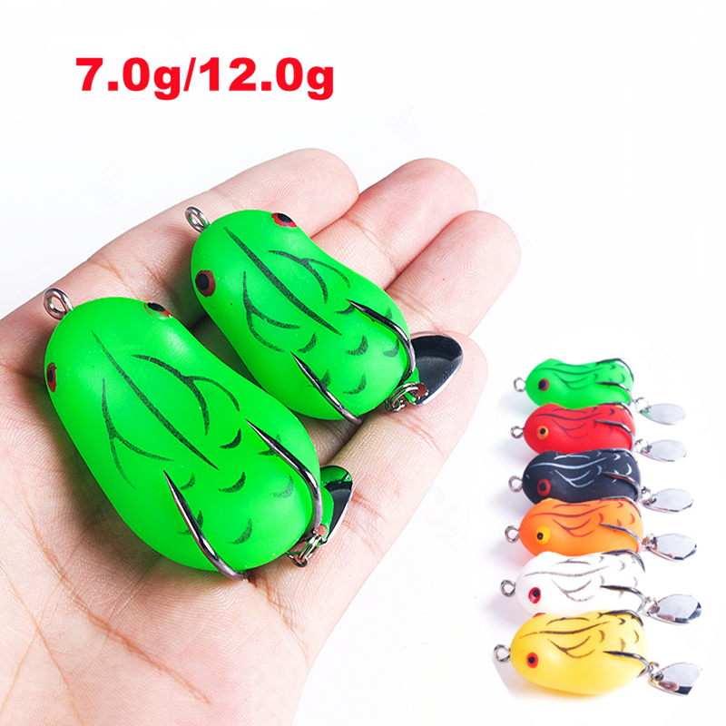 Mồi Câu Cá Ếch Mềm 4.5Cm/7G 5Cm/9G Mồi Câu Thay Đổi Mồi Câu Ếch Bionic Móc Kép Sấm Sét Cá Lóc Ếch Đặc Biệt
