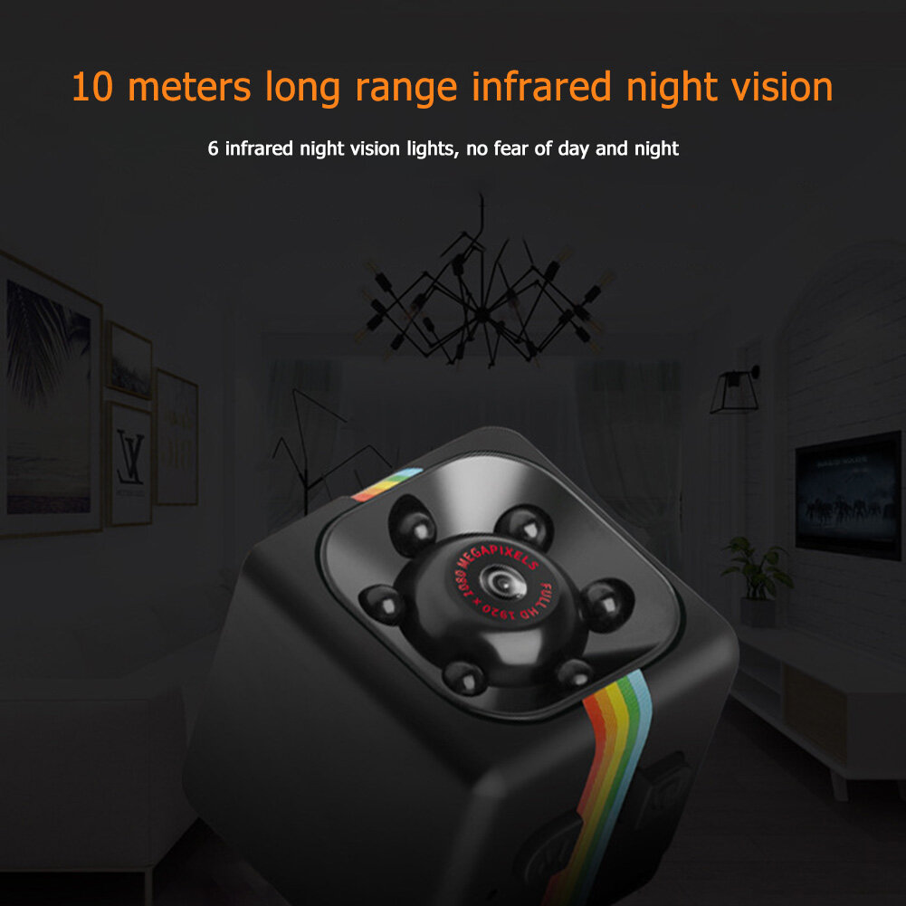 Camera Mini SQ11 Máy Ghi Hình DV Nhìn Đêm Cảm Biến Chuyển Động Full HD 1080P