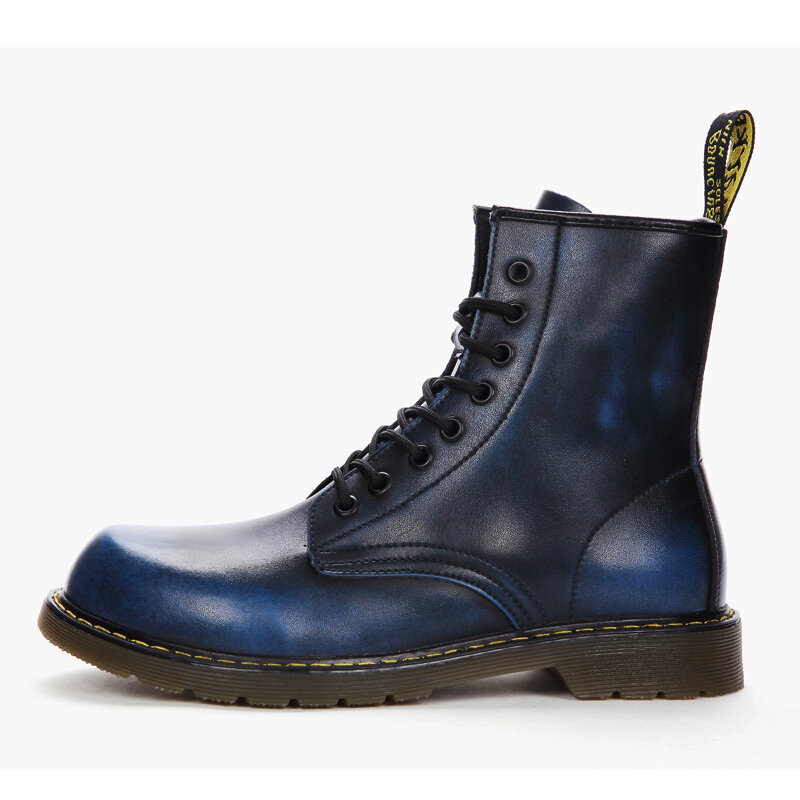 Boots Doc Martens Bleu Marine Femme Martens 1460 8-Eye Bleu Marine