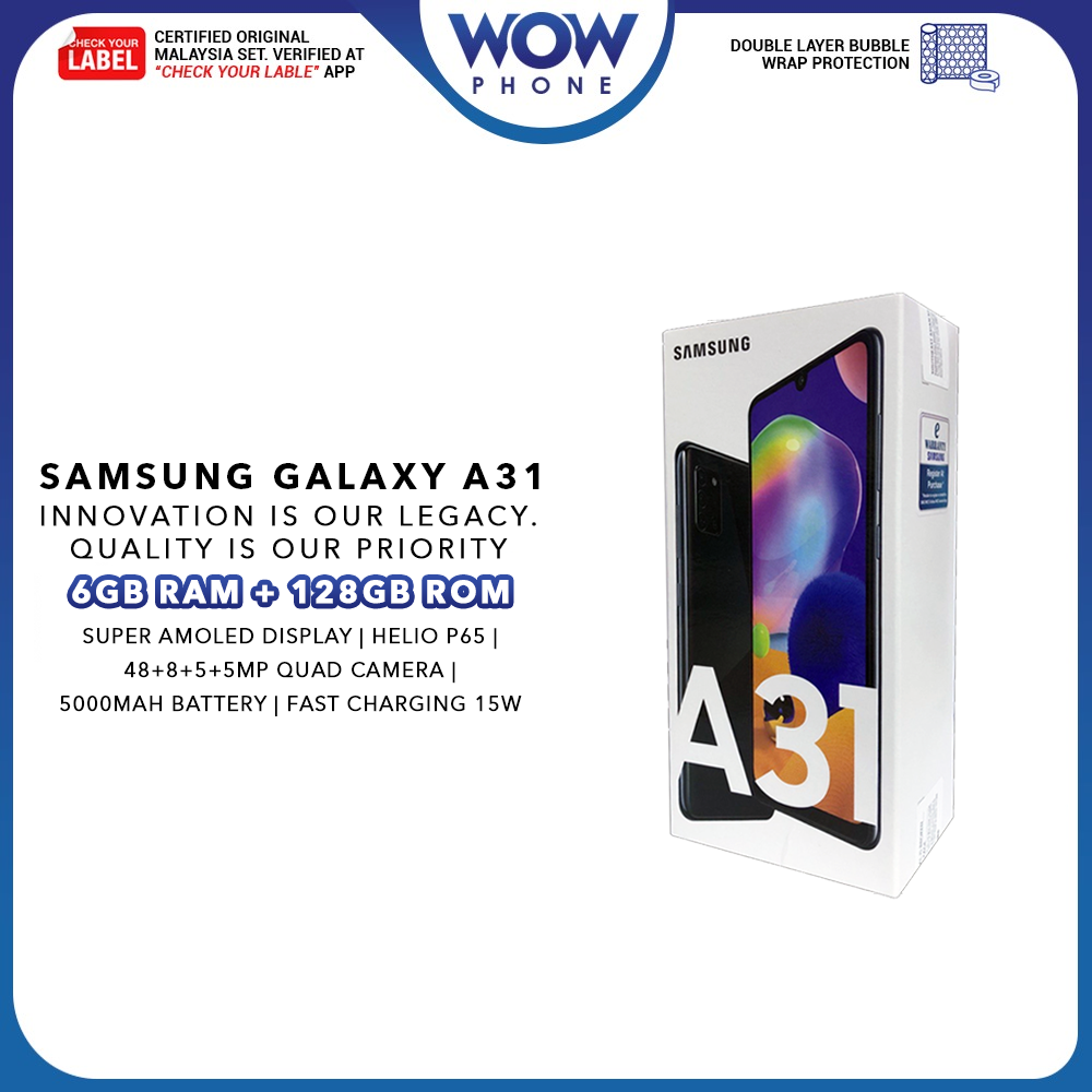 Samsung Galaxy A31 Price in Malaysia & Specs - RM828 | TechNave