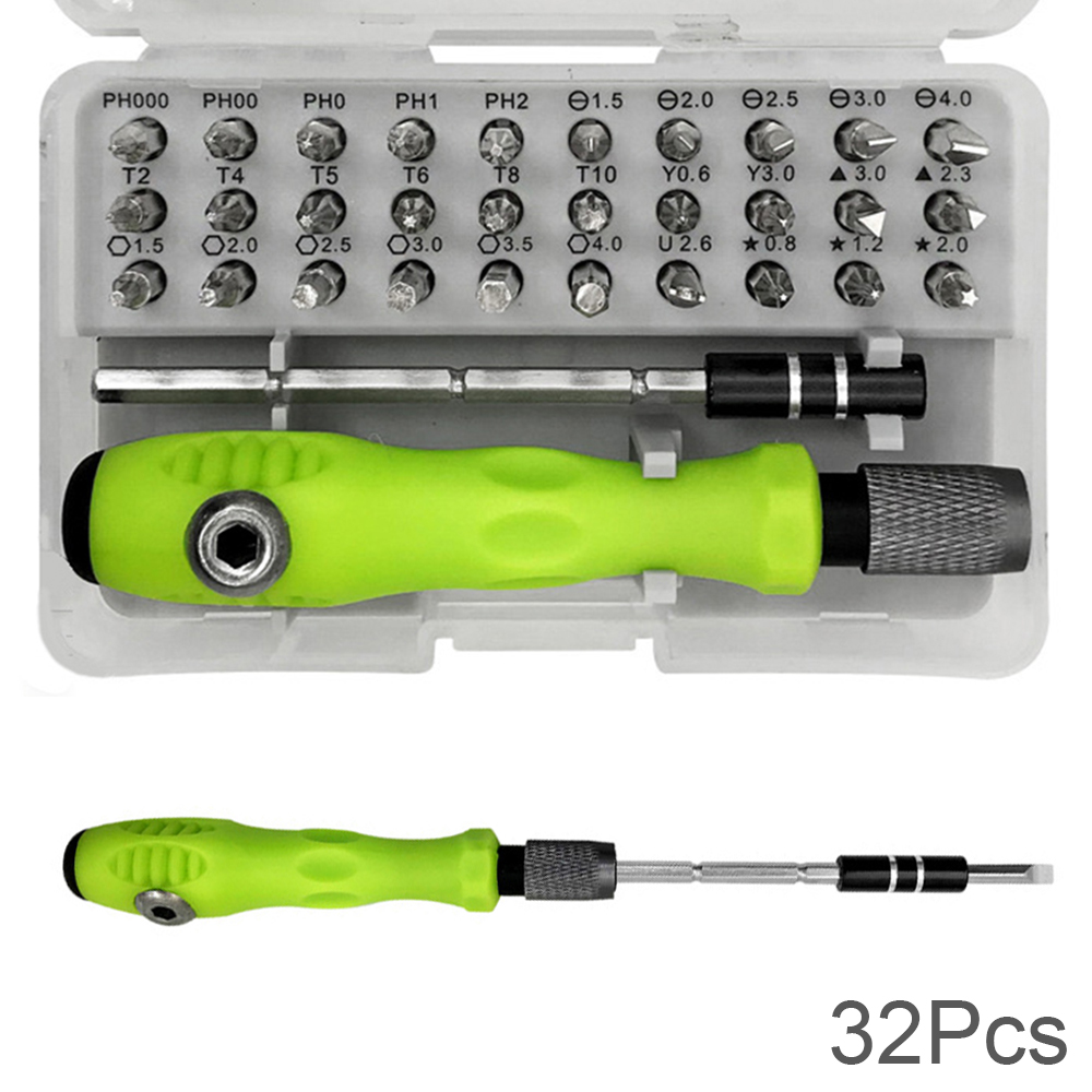 32 in 1 Precision Screwdriver Set Magnetic Bit Mobile Phone PC Laptop Camera Repair Hand Tool