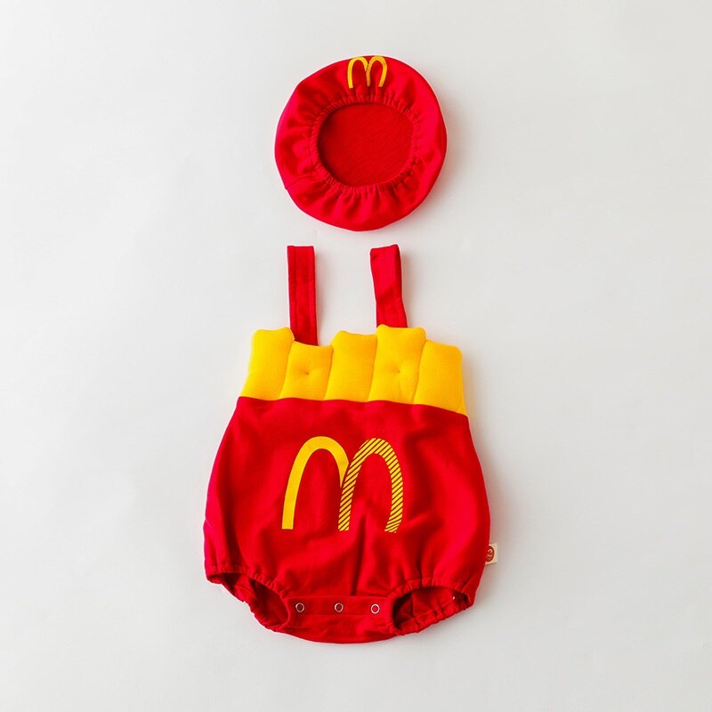 Newborn Baby Clothes MCDO French Fries Cosplay Halloween McDonald