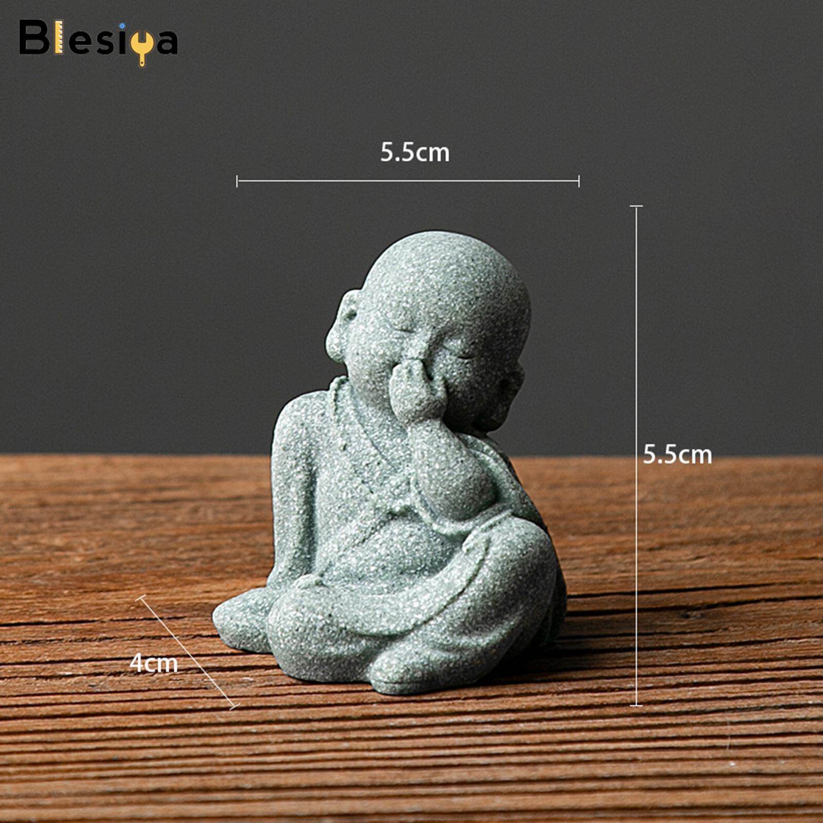 Blesiya Monk Figurine Buddha Statue Ornaments Decorative Home Decor Desktop