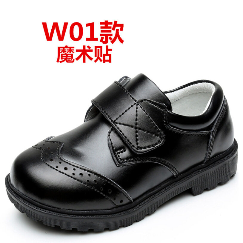 Echoli 3-5 10 15 năm Giày nam cho trường học màu đen Đảng giày cho trẻ em mùa thu thời trang Genuine Leather Dance trẻ em thiếu niên giày kích thước 26-40 giá rẻ