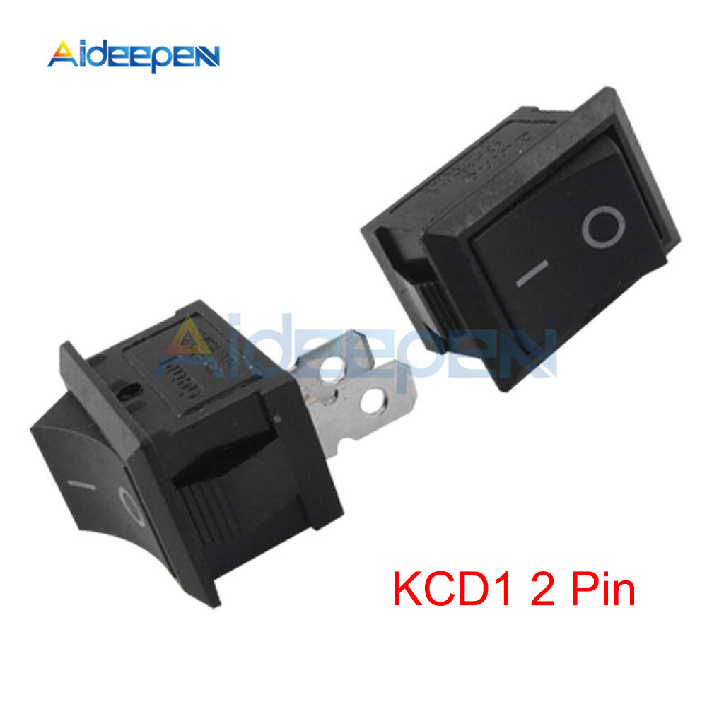 Kcd1 kcd4 black rocker switch on/off, 2-position/3-position, 2-pin, 3-pin, 4-pin, 6-pin, no lights
