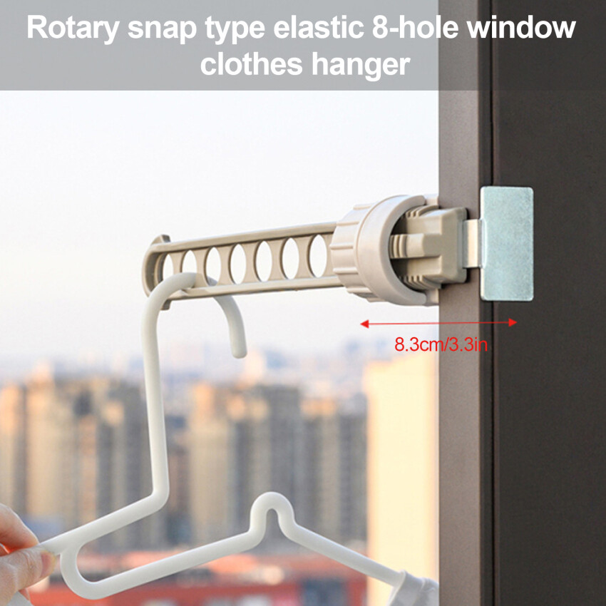 Drying Rack Balcony Clothes Drying Rack Wall Mounted Clothes Drying Rack Bathroom Drying Rack Indoor Space Saving 8 Holes