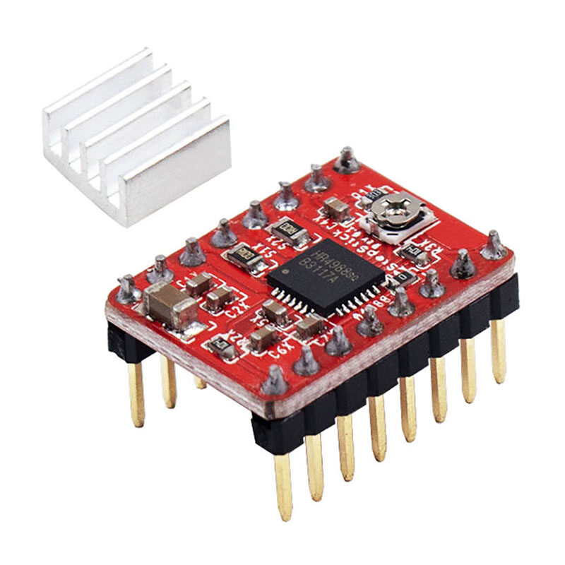 Bộ Điều Khiển Bước Reprap Tản Nhiệt Cho Các Bộ Phận Máy In 3D Mô-đun Điều Khiển Động Cơ Bước A4988 DRV8825