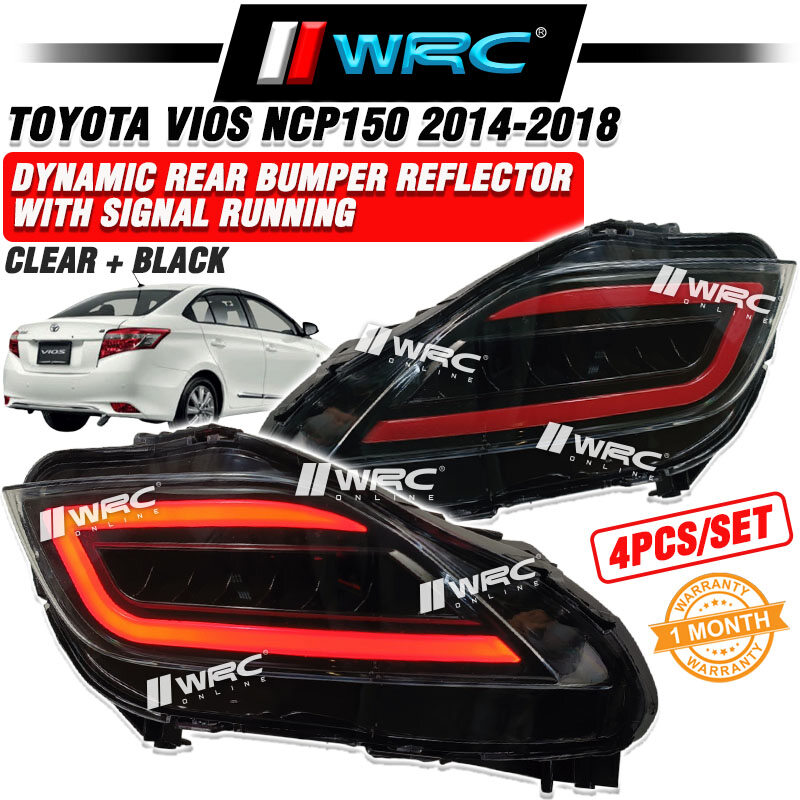 Toyota Vios NCP150 2014 - 2018 Dynamic Rear Bumper Reflector With ...
