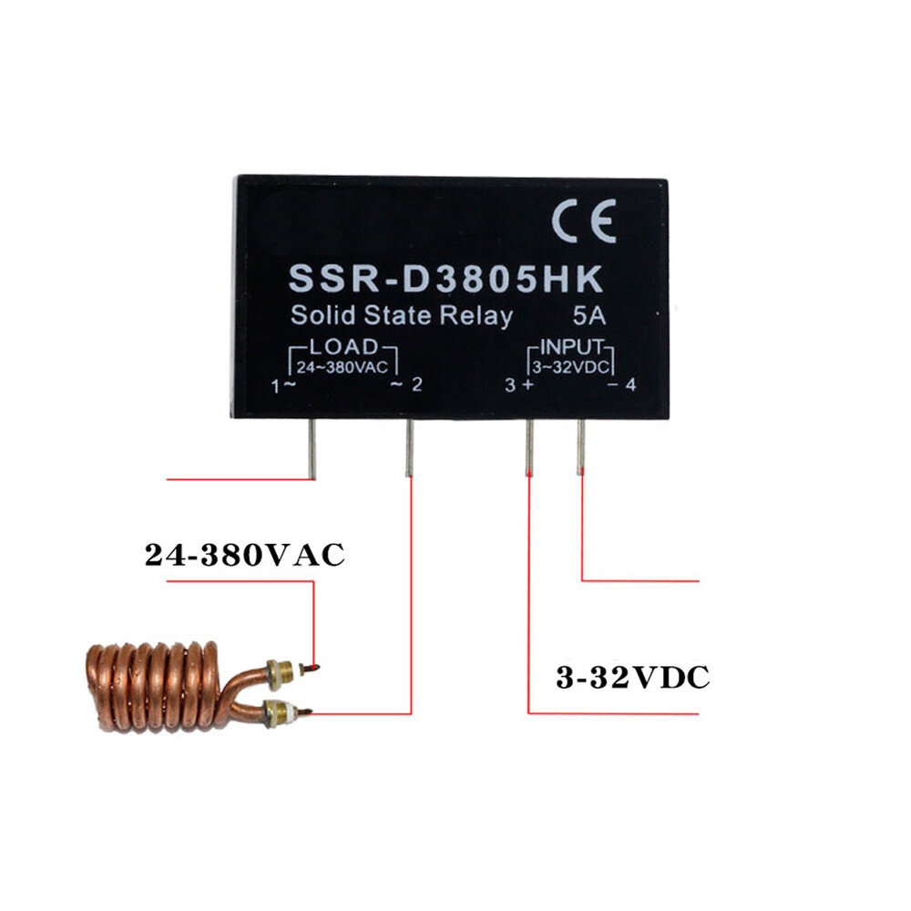 SSR một pha nhỏ Rơ Le bán dẫn PCB SSR-D3803HK d3805hk d3808hk chuyên dụng với chân 3A 5A 8A DC-AC Rơ Le bán dẫn