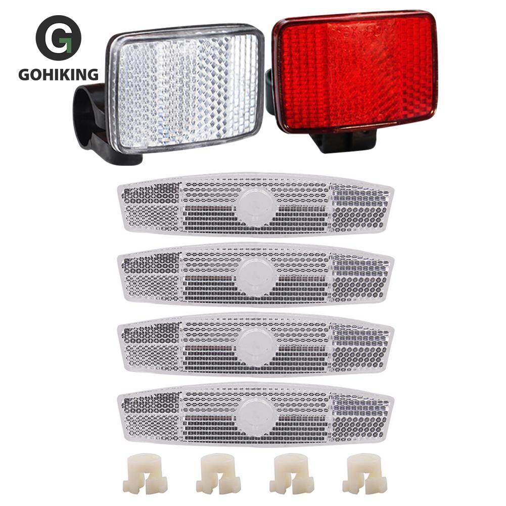 Mountain Bike Reflector Set MTB Bicycle Front Rear Reflectors ABS for Night Cycling Warning