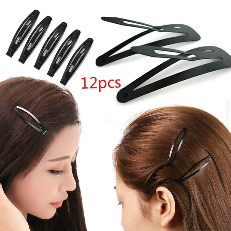 [ILOVEDIY] 12pcs/set Simple Black Hair Clips Set Women Girls Hairpins BB Clips Headbands Hair Styling Tools Accessories Hairpin
