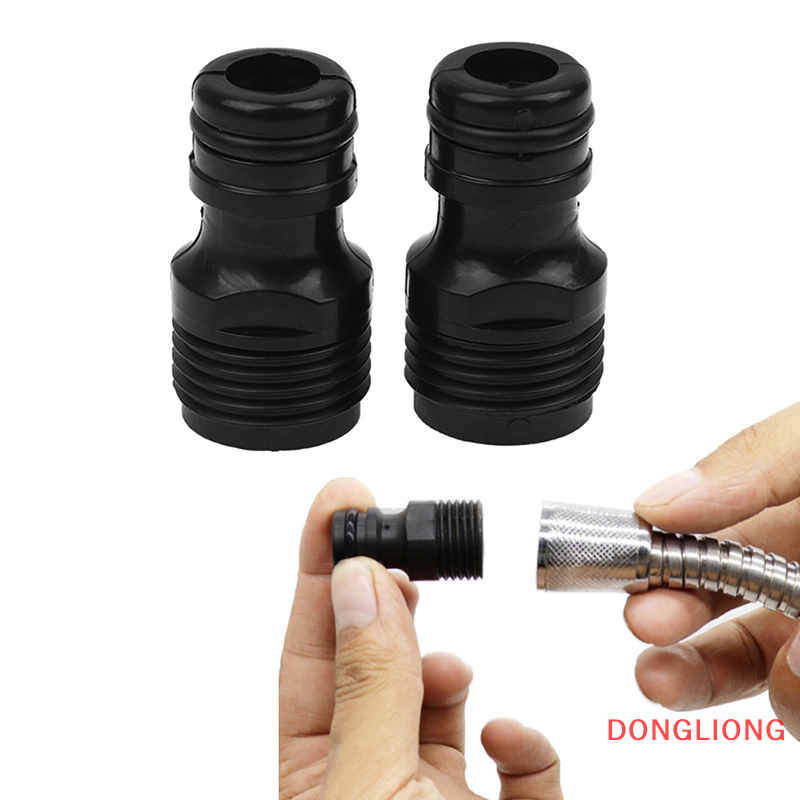 DONGLIONG 2PC 1/2" BSP Threaded Tap Adaptor Garden Water Hose Quick Pipe Connector Fitting