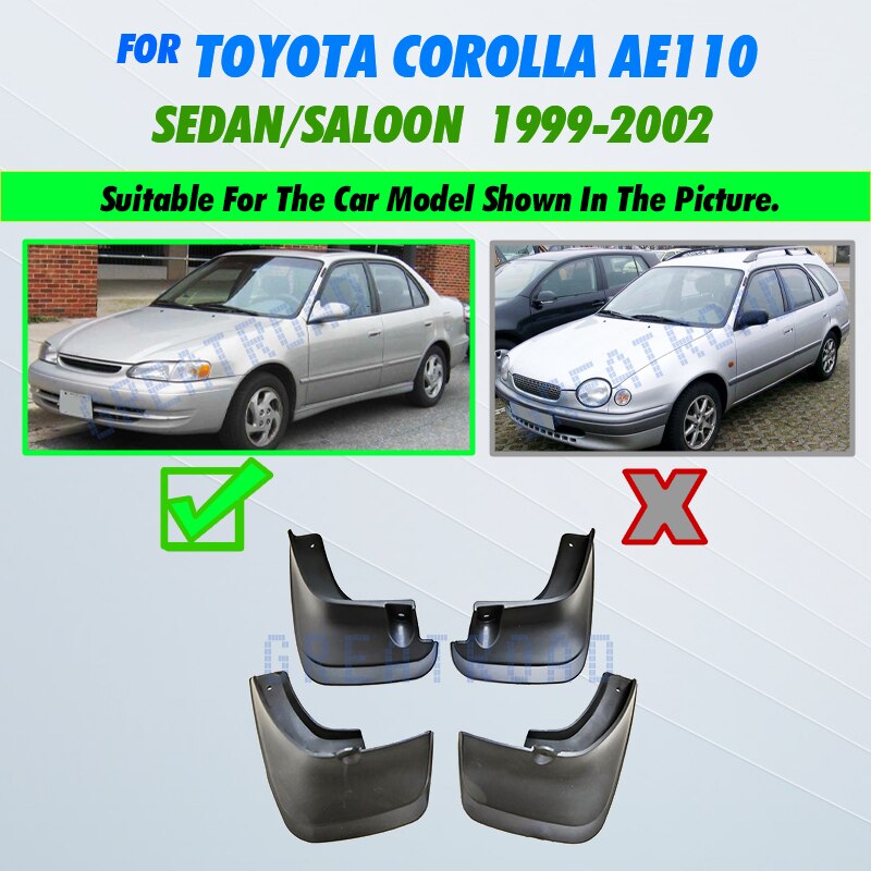 Front rear mud flaps for toyota for corolla ae110 1999 2000 2001 2002 splash guards mudguards