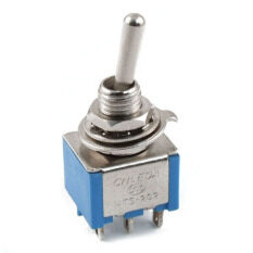 AC 3A/250V 6A/125V 6 Pin DPDT On/On 2 Position Mini Toggle Switch Blue